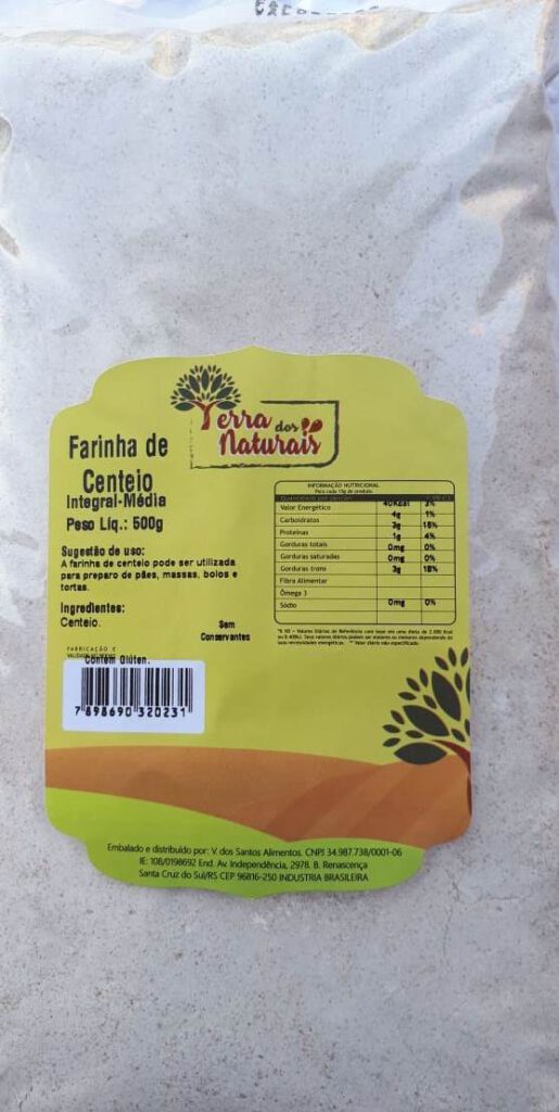 FARINHA DE CENTEIO INTEGRAL 500G Terra Dos Naturais