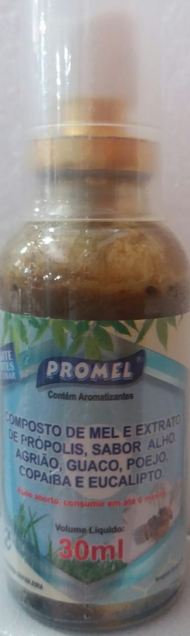 Composto De Mel E Extrato De Propolis Spray Sabor Alho Agriao Guaco Poejo Copaiba E Eucalipto